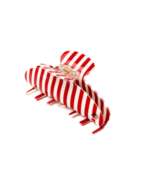 Red Stripe Claw Clip