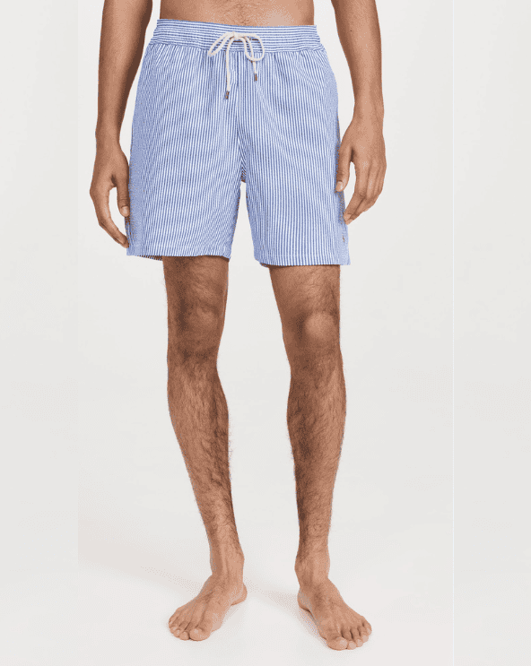 Traveler Seersucker Swim Trunks