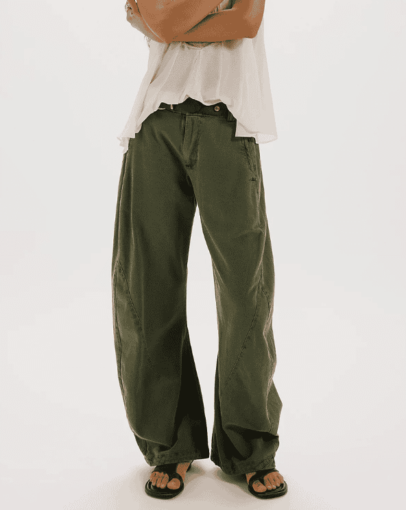 Washed Barrel Chino Trousers
