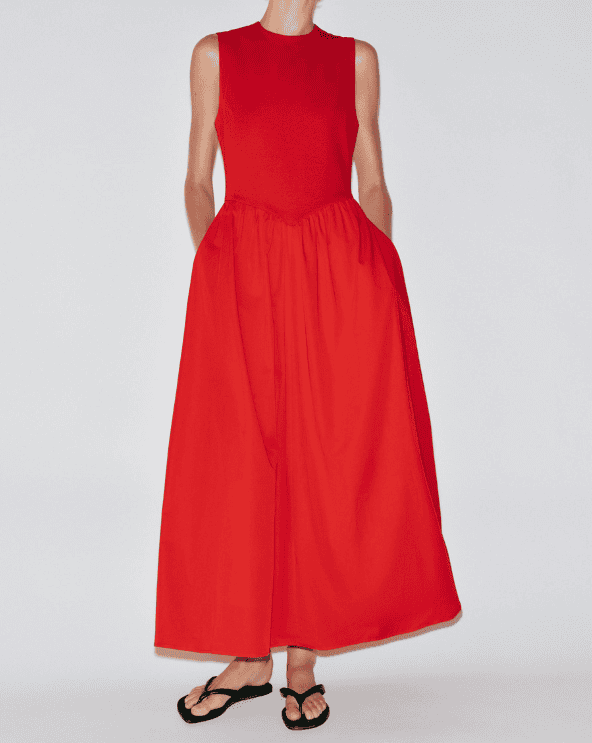 Combination Midi Dress