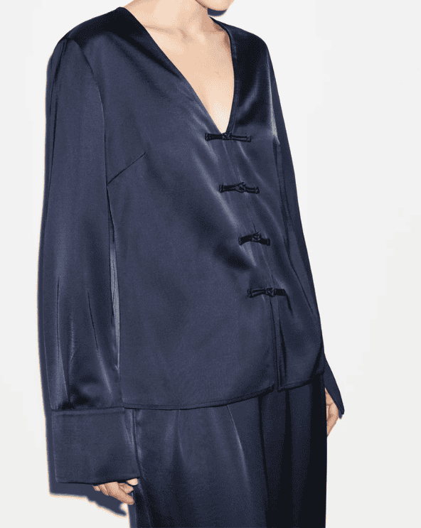 Knot Satin Shirt