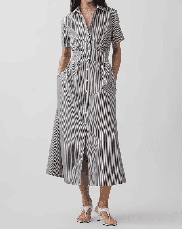 Poplin Maxi Shirtdress