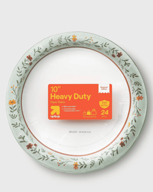 Fall Floral Vine Disposable Plates