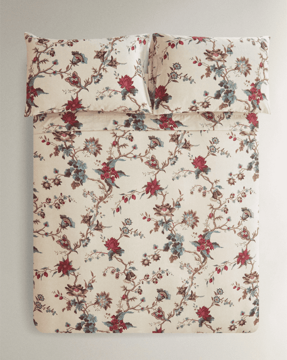 Floral Sateen Duvet Cover