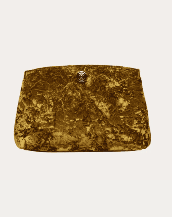 Green Velvet Pushlock Pouch