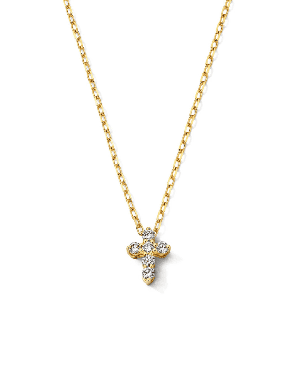 Small Diamond Cross Necklace