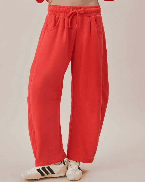 Barrel Leg Full Length Sweatpants