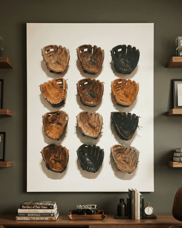 Baseball Glove Wall