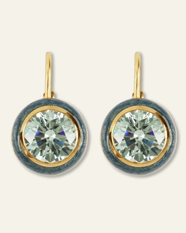 Bezel Drop Earrings