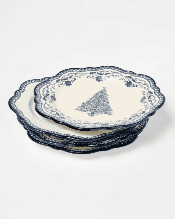 Blue Tree Salad Plates