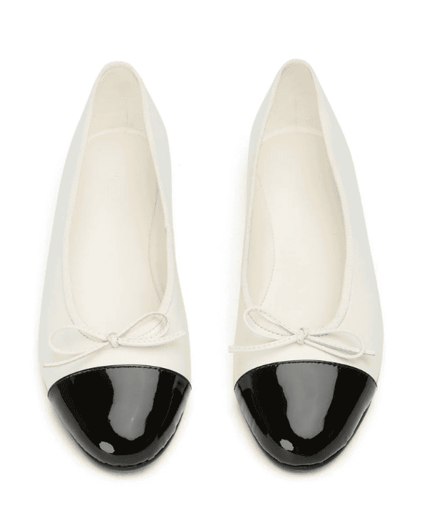 Contrast Cap Toe Ballet Flat