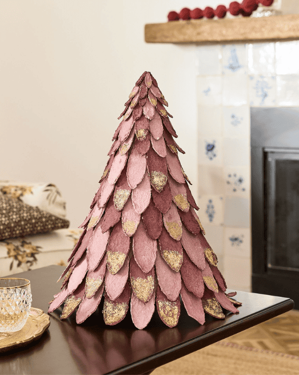 Cotton Mache Christmas Tree