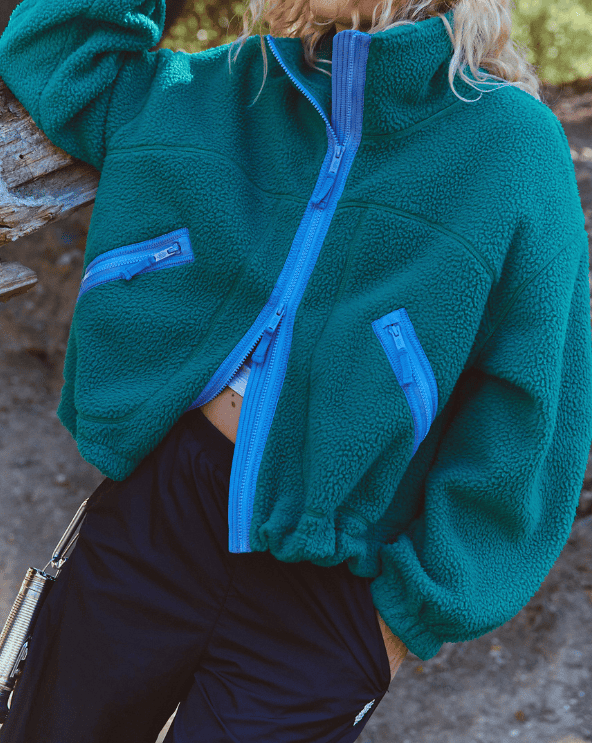 Funnel Neck Fleece Jacket