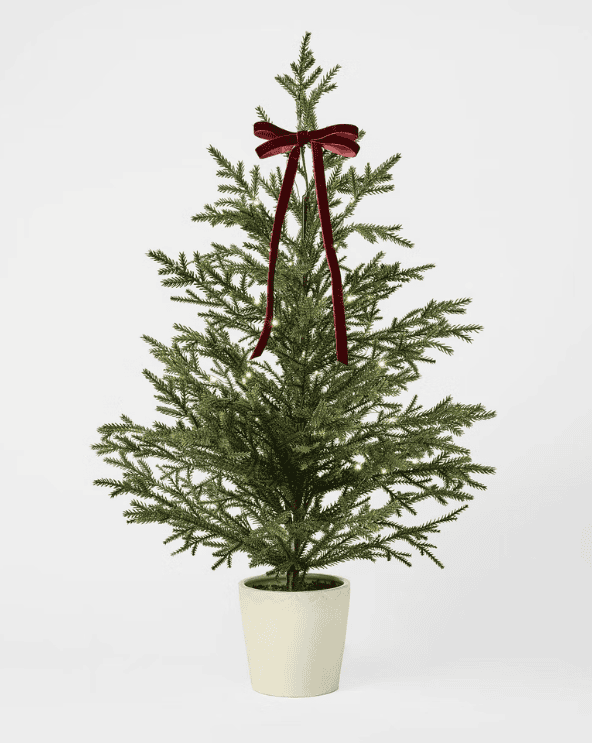 Lit Pine Christmas Tree