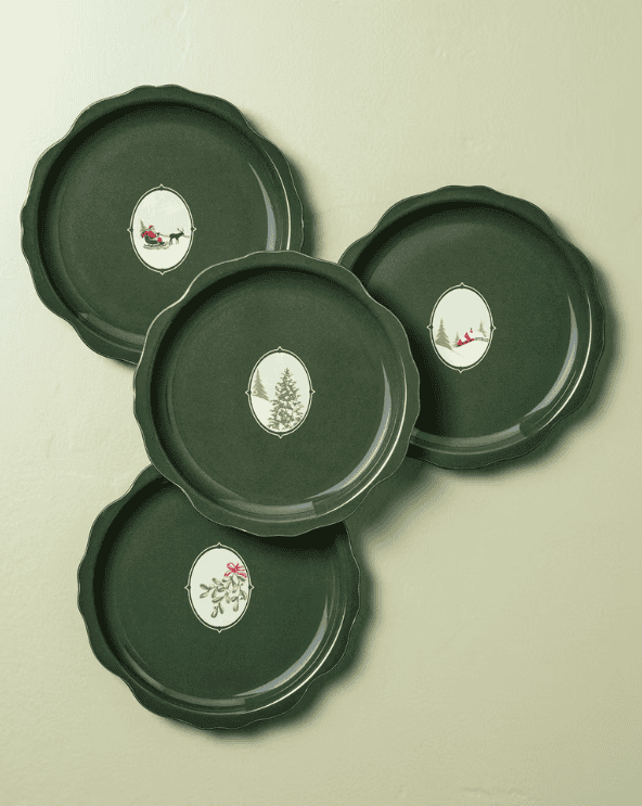 Melamine Christmas Icon Appetizer Plates