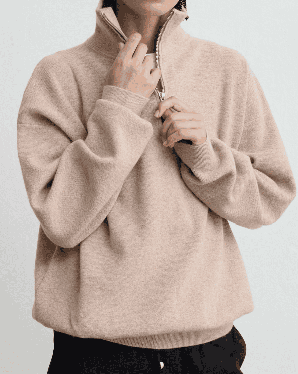 Quarter Zip Knit Sweater