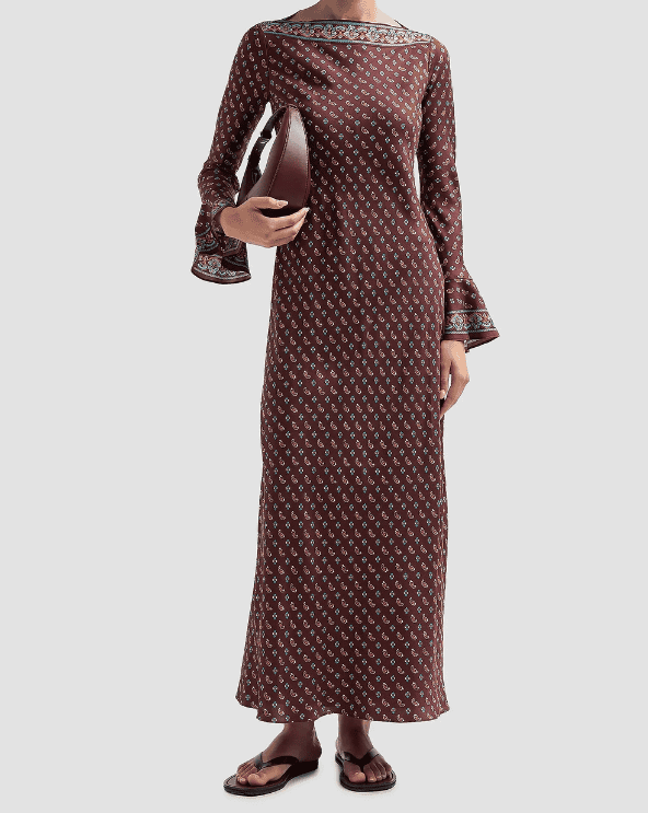 Silk Bias-Cut Maxi Dress
