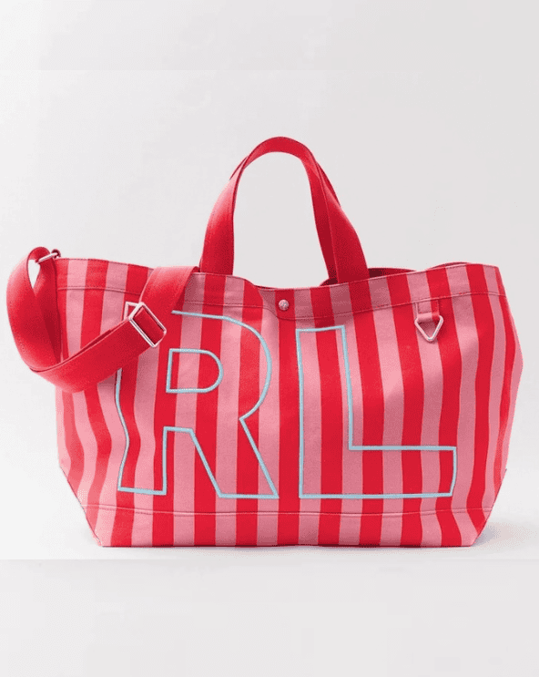 Striped Custom Alpha Tote