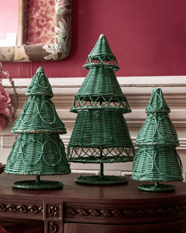 Wicker Christmas Trees